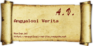 Angyalosi Verita névjegykártya